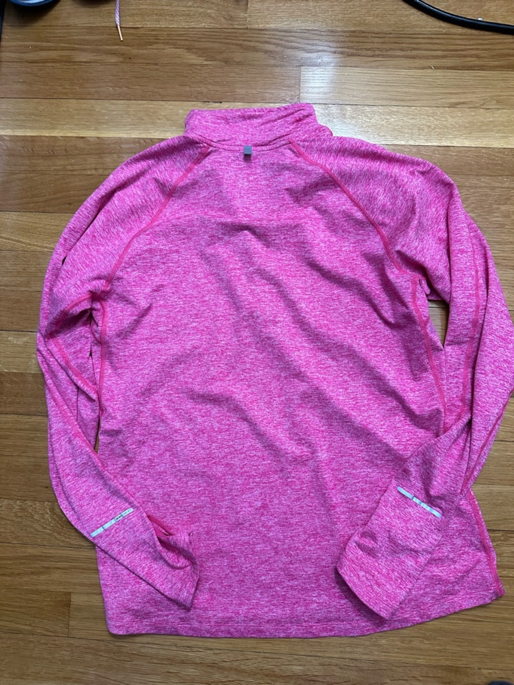 Nike Pink Heathered Quarter-Zip Performance Top Size Large EUC - Picture 3 of 3